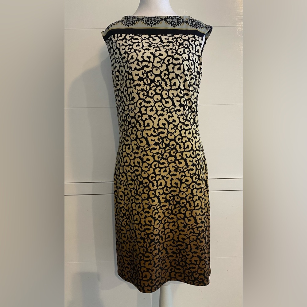 Nine & Co. Black and Gold Midi Dress